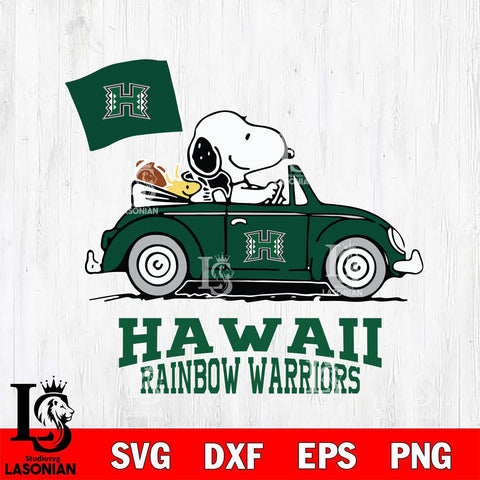 Hawaii Rainbow Warriors Snoopy Sport 5 Svg Eps Dxf Png File, Digital Download