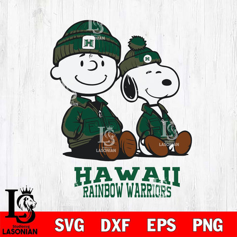 Hawaii Rainbow Warriors Snoopy Sport 6 Svg Eps Dxf Png File, Digital Download
