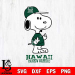 Hawaii Rainbow Warriors Snoopy Sport 8 Svg Eps Dxf Png File, Digital Download