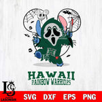Hawaii Rainbow Warriors Stitch Ghost Face Halloween 2 Svg Eps Dxf Png File, Digital Download, Instant Download