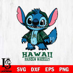 Hawaii Rainbow Warriors Stitch Halloween Svg Eps Dxf Png File, NCAA svg, Digital Download, Instant Download