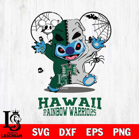 Hawaii Rainbow Warriors Stitch Horror Halloween 2 Svg Eps Dxf Png File, Digital Download, Instant Download