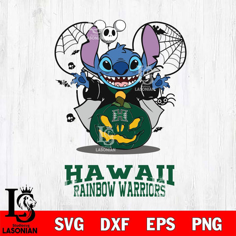 Hawaii Rainbow Warriors Stitch Horror Halloween Svg Eps Dxf Png File, Digital Download, Instant Download