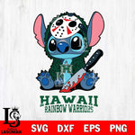 Hawaii Rainbow Warriors Stitch Jason Voorhees Svg Eps Dxf Png File, NCAA svg, Digital Download, Instant Download