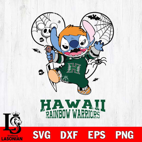 Hawaii Rainbow Warriors Stitch Michael Halloween Svg Eps Dxf Png File, Digital Download, Instant Download