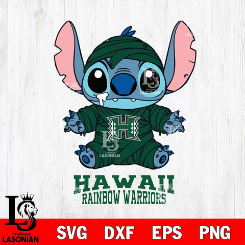 Hawaii Rainbow Warriors Stitch Mummy Svg Eps Dxf Png File, NCAA svg, Digital Download, Instant Download
