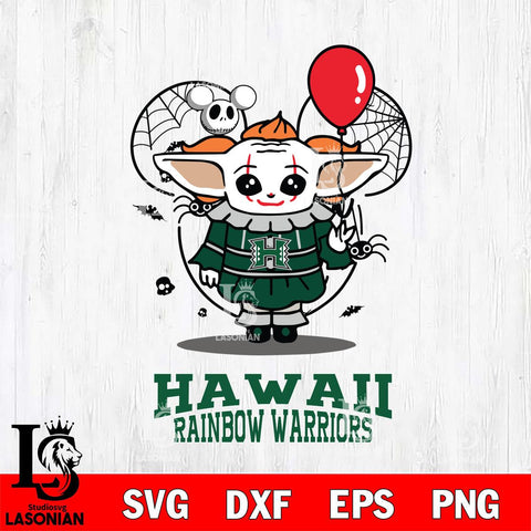 Hawaii Rainbow Warriors Stitch Pennywise Halloween Svg Eps Dxf Png File, Digital Download, Instant Download