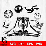 Heads with skeletons SVG DXF EPS PNG FILE,Halloween File Cut, NCAA Digital Download,Instant Download,Christmas Silhouette