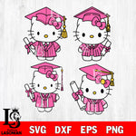 Hello Kitty Graduate bundle SVG DXF EPS PNG FILE, Graduation File Cut, Digital Download,Instant Download, Silhouette, Cricut