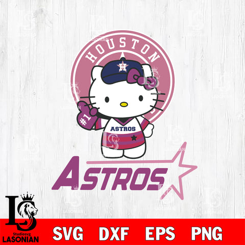 Hello Kitty Houston Astros SVG DXF EPS PNG FILE, File Cut, Digital Download,Instant Download, Silhouette