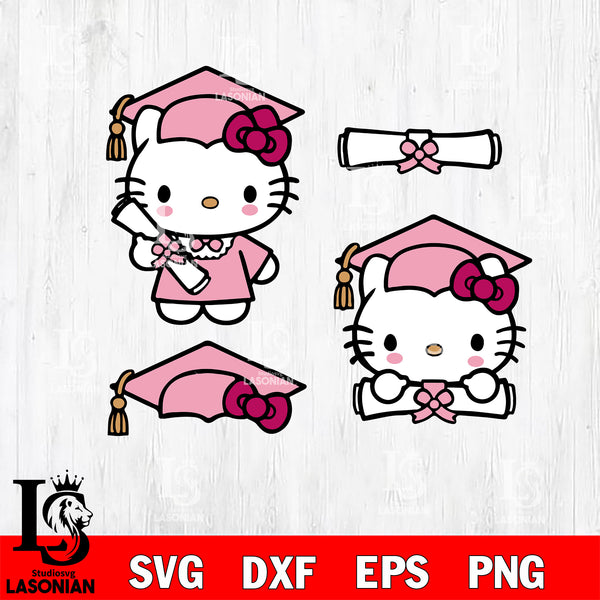 Hello Kitty Pink Graduation – lasoniansvg