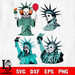 Horror Killer Independence Day Bundle SVG DXF EPS PNG FILE, Halloween File Cut, Digital Download,Instant Download, Silhouette,Horror Cricut