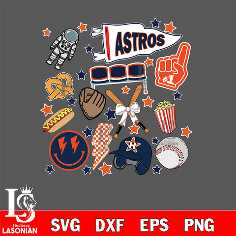 Houston Astro Baseball space SVG DXF EPS PNG FILE,MLB File Cut, Digital Download,Instant Download, Silhouette