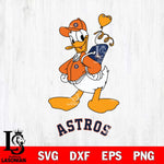 Houston Astros Donald Duck Heart Baseball Svg Eps Dxf Png File,MLB File Cut ,Baseball Digital Download , Instant Download, Svg Files