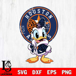 Houston Astros Fancy Daisy Duck Disney Svg Eps Dxf Png File, Digital Download, Instant Download