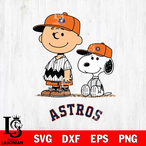 Houston Astros Snoopy and Charlie brown Smile Sport Svg Eps Dxf Png File, MLB File Cut,Digital Download,Instant Download,MLB Svg Files