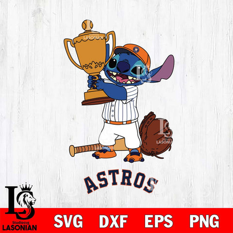 Houston Astros Stitch Baseball Champion SVG DXF EPS PNG FILE, MLB File Cut, Digital Download,Instant Download, Silhouette, Stitch Cricut