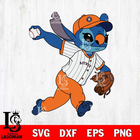 Houston Astros Stitch throw the ball SVG DXF EPS PNG FILE, MLB File Cut, Digital Download,Instant Download, Silhouette, Stitch Cricut