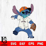 Houston Astros Stitch throwing a baseball SVG DXF EPS PNG FILE, MLB File Cut, Digital Download,Instant Download, Silhouette, Stitch Cricut