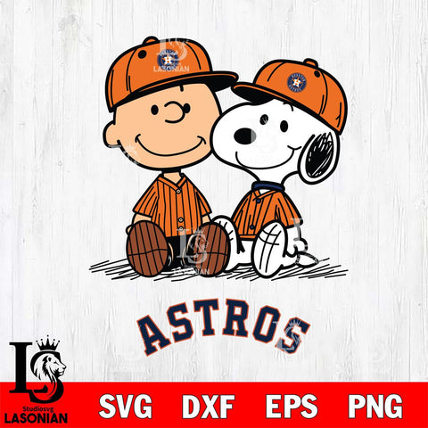 Houston Astros snoopy and charlie brown sit baseball Svg Eps Dxf Png File, MLB File Cut,Digital Download,Instant Download,MLB Svg Files