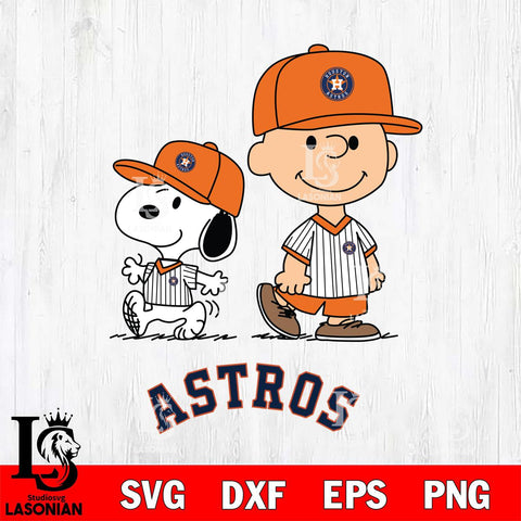 Houston Astros snoopy and charlie brown sport Svg Eps Dxf Png File, MLB File Cut,Digital Download,Instant Download,MLB Svg Files