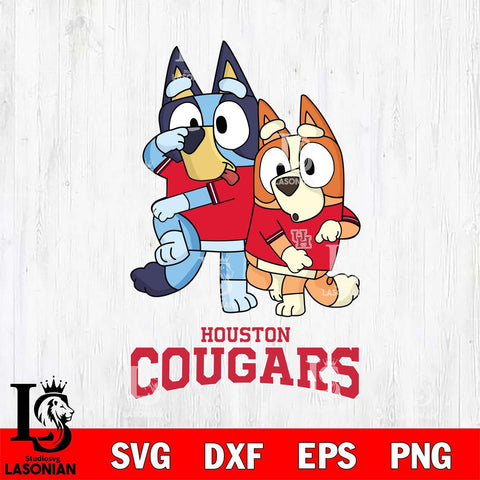 Houston Cougars Bluey Bingo SVG cut file layered vector cut design