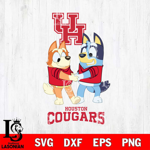 Houston Cougars Bluey Chilli Dance Svg Eps Dxf Png File, Digital Download, Instant Download