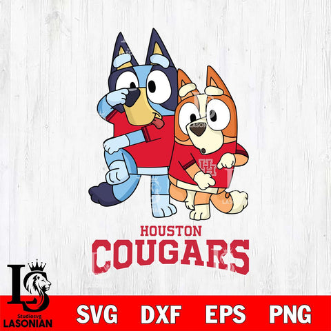 Houston Cougars Bluey Chilli Dance Mode SVG cut file decal and shirt design