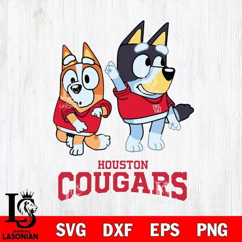 Houston Cougars Bluey Chilli Mode Dance SVG cut file layered vector cut design