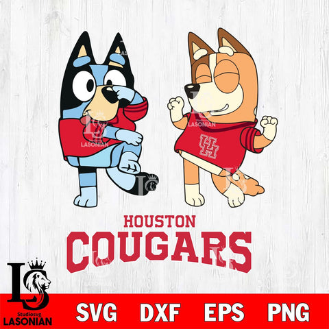 Houston Cougars Bluey Chilli Sport SVG cut file laser cut template