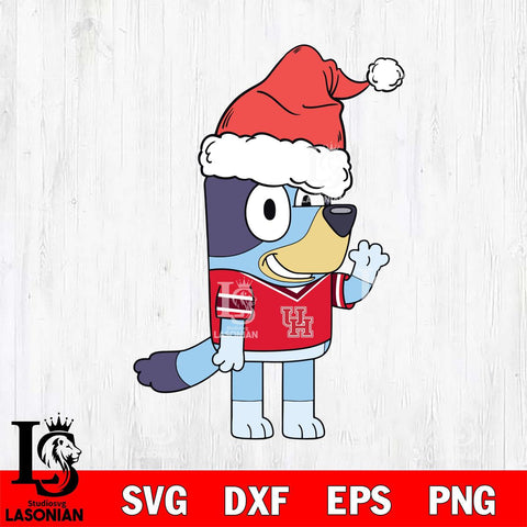 Houston Cougars Bluey Christmas SVG cut file laser cut template
