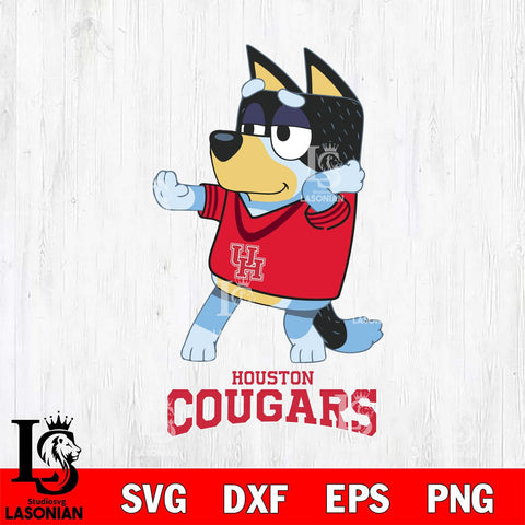 Houston Cougars Bluey Dad Dance Svg Eps Dxf Png File, Digital Download, Instant Download