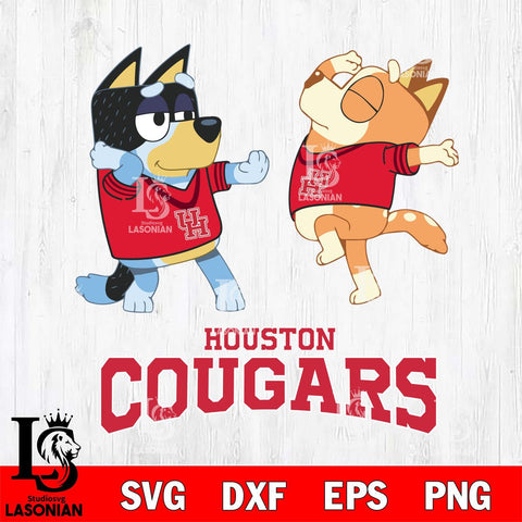 Houston Cougars Bluey Dance SVG cut file stencil cut design