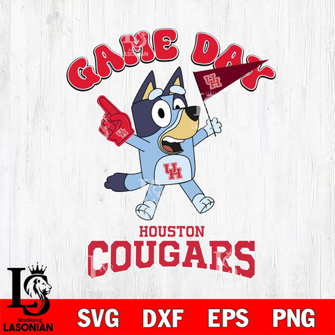 Houston Cougars Bluey Game Day Svg Eps Dxf Png File, Digital Download, Instant Download
