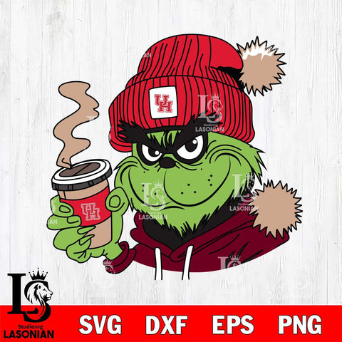 Houston Cougars Boujee Grinch 4 Svg Eps Dxf Png File, Digital Download, Instant Download