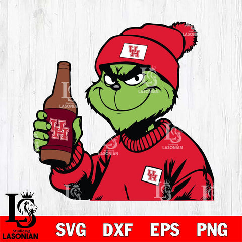 Houston Cougars Boujee Grinch 5 Svg Eps Dxf Png File, Digital Download, Instant Download
