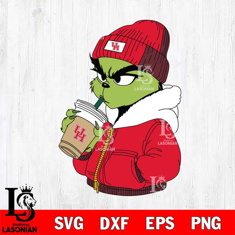 Houston Cougars Boujee Grinch 6 Svg Eps Dxf Png File, Digital Download, Instant Download
