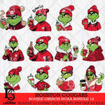 Houston Cougars Boujee Grinch NCAA Bundle 12 SVG Eps Dxf Png File, Digital Download, Instant Download