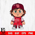 Houston Cougars Chucky Horror Svg Eps Dxf Png File, NCAA svg, Digital Download, Instant Download
