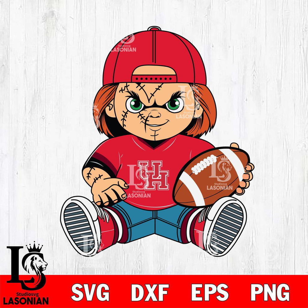 Houston Cougars Chucky Horror 3 SVG cut file stencil cut design