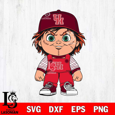 Houston Cougars Chucky Horror Svg Eps Dxf Png File, NCAA svg, Digital Download, Instant Download