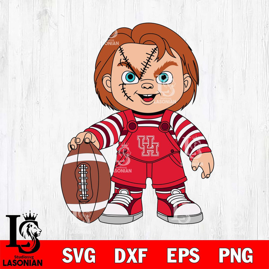 Houston Cougars Chucky Horror 7 SVG cut file NCAA college design