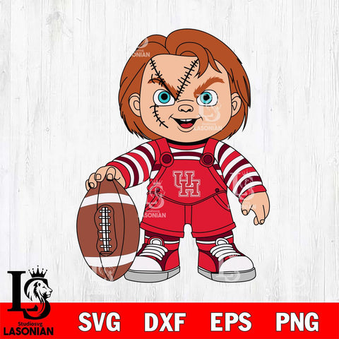 Houston Cougars Chucky Horror 7 SVG cut file NCAA college design
