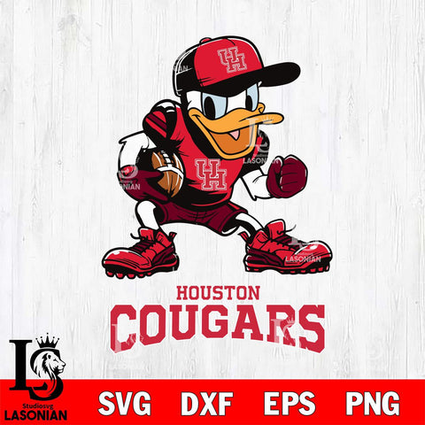 Houston Cougars Donal Duck Disney SVG cut file stencil cut design
