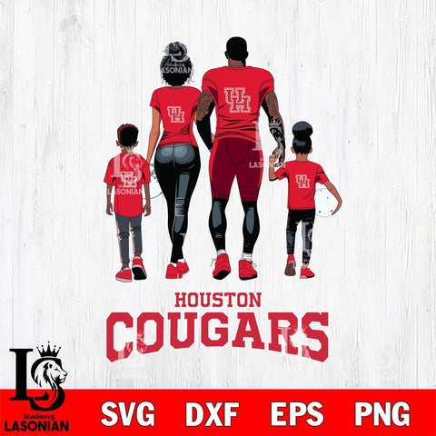 Houston Cougars Family Love Rugby SVG DXF EPS PNG FILE,NCAA SVG, Father day Digital Download,Instant Download, Silhouette