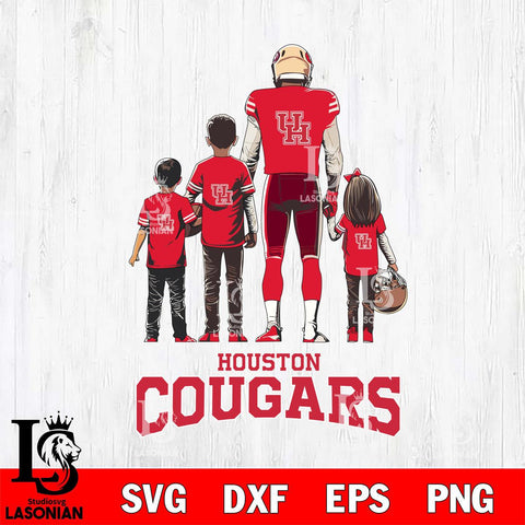 Houston Cougars Father Football SVG DXF EPS PNG FILE,NCAA SVG, Father day Digital Download,Instant Download, Silhouette