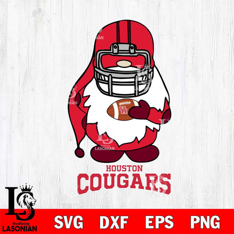 Houston Cougars Gnomes Christmas SVG cut file layered vector cut design