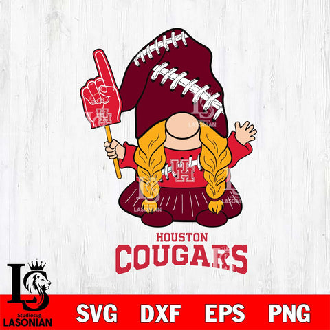 Houston Cougars Gnomes Fan Svg Eps Dxf Png File, Digital Download, Instant Download