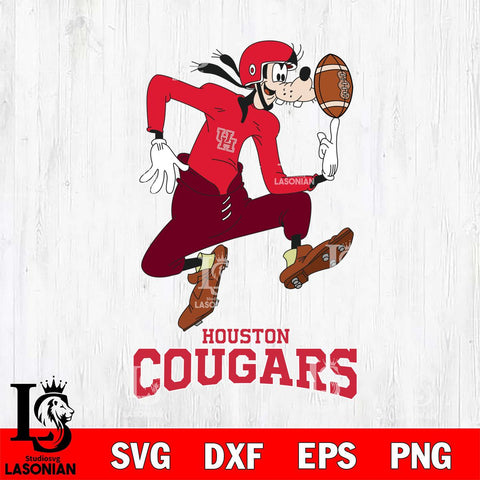 Houston Cougars Goofy Circus Football SVG DXF EPS PNG FILE,NCAA svg ,Football Digital Download,Instant Download, Silhouette