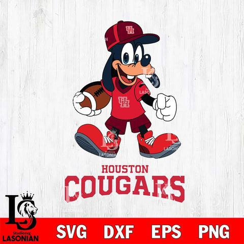 Houston Cougars Goofy Football Player SVG DXF EPS PNG FILE,NCAA svg ,Football Digital Download,Instant Download, Silhouette